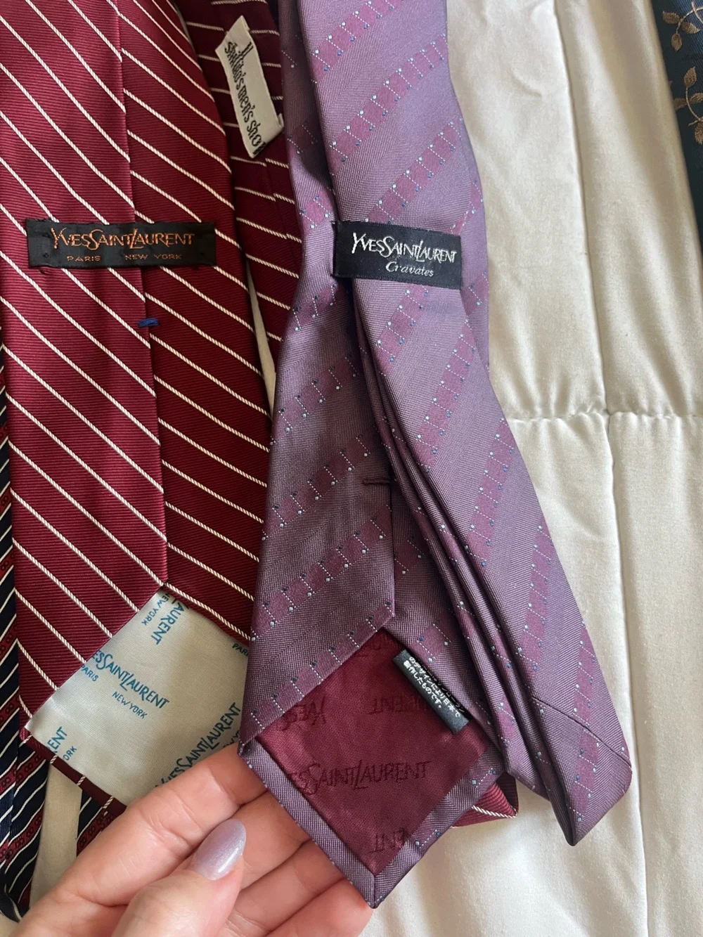 Yves Saint Laurent - collection of 5 Silk Ties